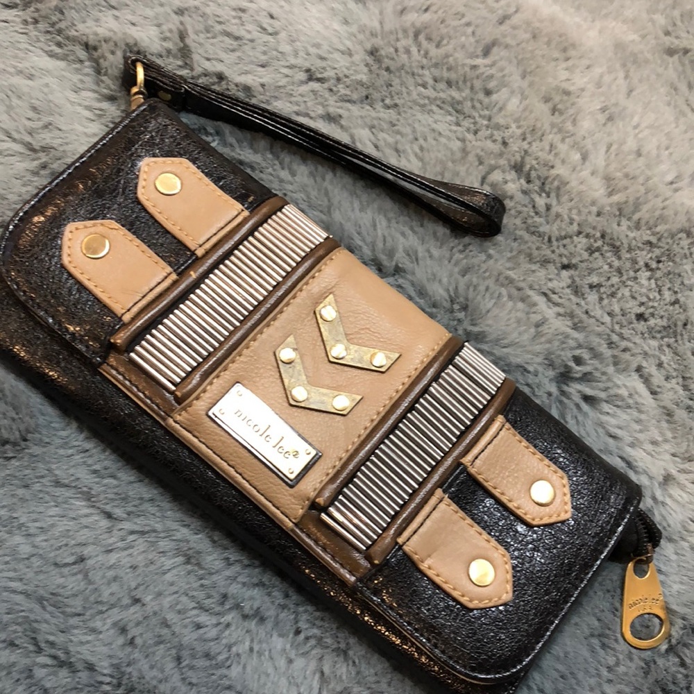 Nicole Lee clutch wallet with zip.